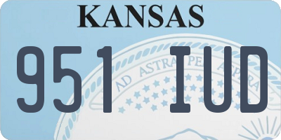 KS license plate 951IUD