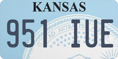 KS license plate 951IUE