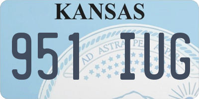KS license plate 951IUG