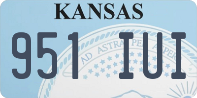 KS license plate 951IUI
