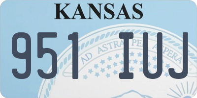 KS license plate 951IUJ