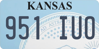 KS license plate 951IUO