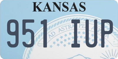 KS license plate 951IUP
