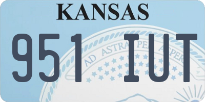 KS license plate 951IUT