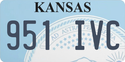 KS license plate 951IVC