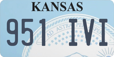 KS license plate 951IVI