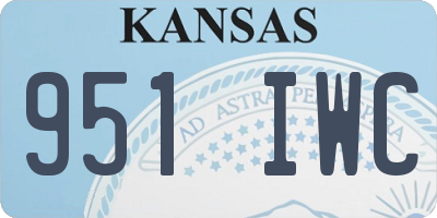 KS license plate 951IWC