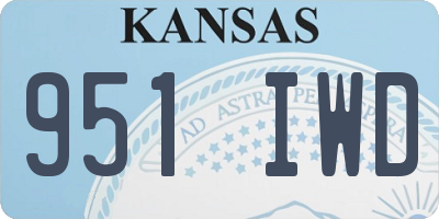 KS license plate 951IWD