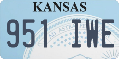 KS license plate 951IWE