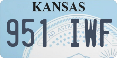 KS license plate 951IWF