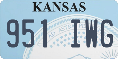KS license plate 951IWG