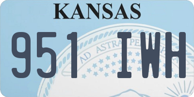 KS license plate 951IWH