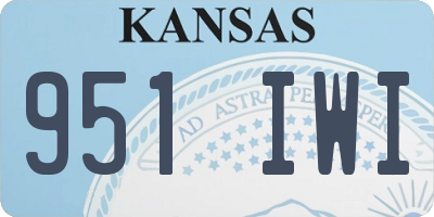 KS license plate 951IWI
