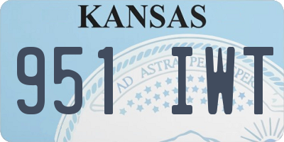 KS license plate 951IWT