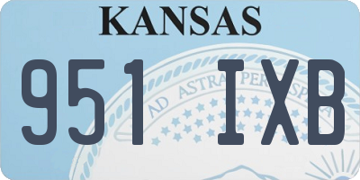 KS license plate 951IXB