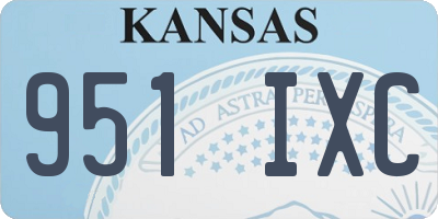 KS license plate 951IXC