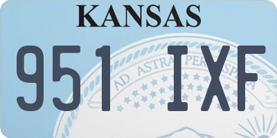 KS license plate 951IXF