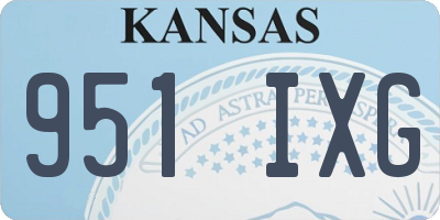 KS license plate 951IXG
