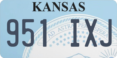 KS license plate 951IXJ