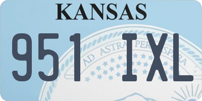 KS license plate 951IXL