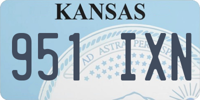 KS license plate 951IXN