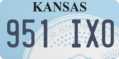 KS license plate 951IXO