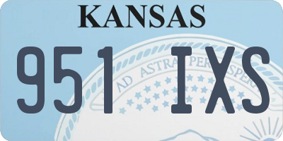 KS license plate 951IXS
