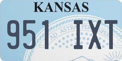 KS license plate 951IXT