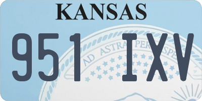KS license plate 951IXV
