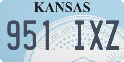 KS license plate 951IXZ