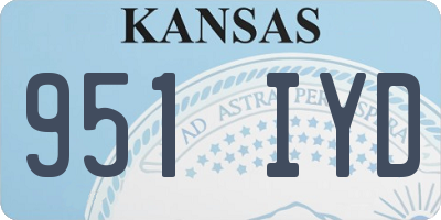 KS license plate 951IYD