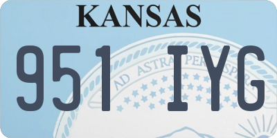 KS license plate 951IYG
