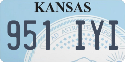 KS license plate 951IYI