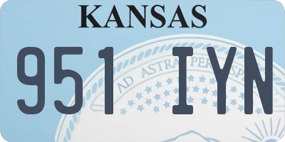 KS license plate 951IYN