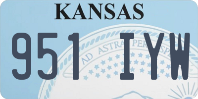 KS license plate 951IYW