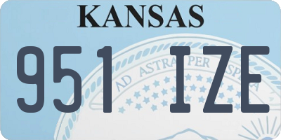 KS license plate 951IZE