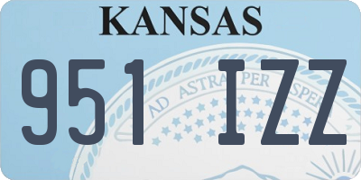 KS license plate 951IZZ
