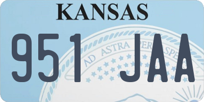 KS license plate 951JAA
