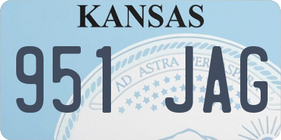KS license plate 951JAG