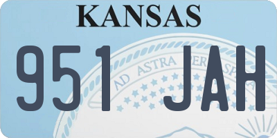KS license plate 951JAH