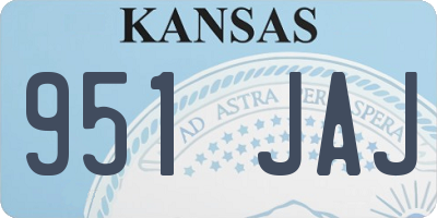 KS license plate 951JAJ