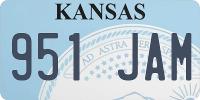 KS license plate 951JAM