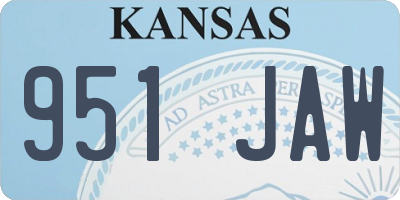 KS license plate 951JAW