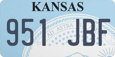 KS license plate 951JBF
