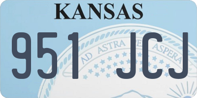 KS license plate 951JCJ