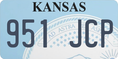 KS license plate 951JCP