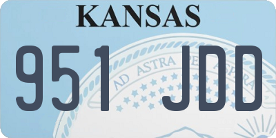 KS license plate 951JDD