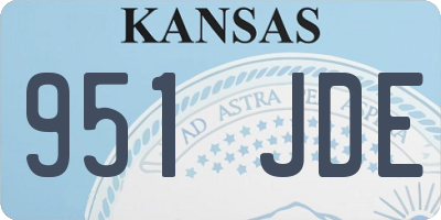 KS license plate 951JDE