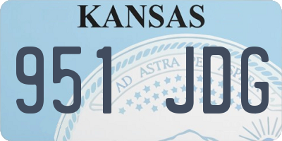 KS license plate 951JDG