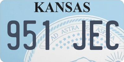 KS license plate 951JEC